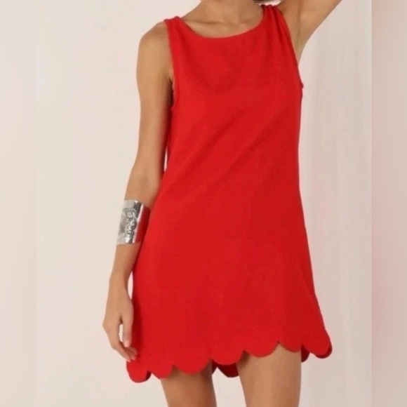NWT Kate Spade Target Sleeveless Red Dress with Scalloped Hem size XS - Picture 7 of 7